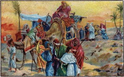 Joseph Sold by His Brothers (Genesis 37.1-36) - Chromolithography of the End of the 19th Century by Unknown artist
