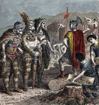 Julian and Frankish Chiefs - Meeting between Emperor Julian and Franco Chiefs by Unknown artist