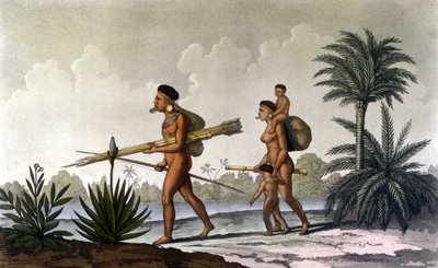 Kerengnatnuck, Chief of the Botocudos, and His Family by Unknown artist