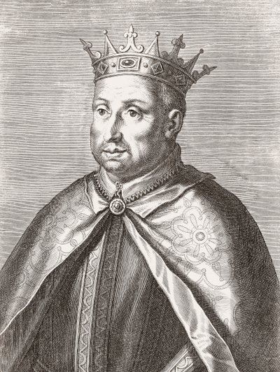 King Afonso II of Portugal. Portrait by Unknown artist