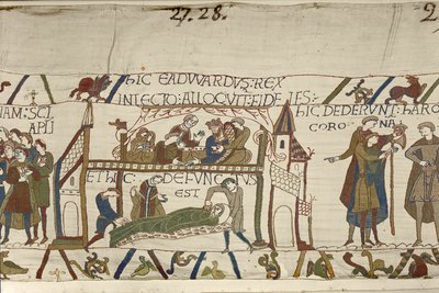 King Edward the Confessor on his Deathbed, Bayeux Tapestry by Unknown artist