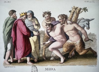 King Midas - engraving by Unknown artist