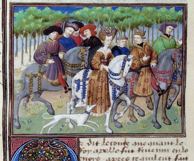 King and Queen Going Hunting (Philip VI of Valois and Blanche of Navarre) by Unknown artist