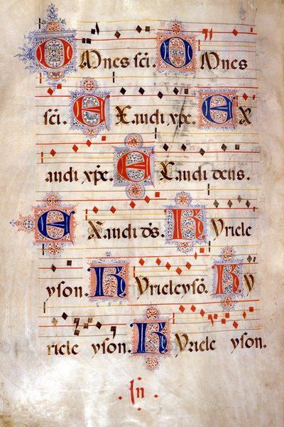 Kyrie of the Choir of Crescenzago, late 15th century. Biblioteca di Sant