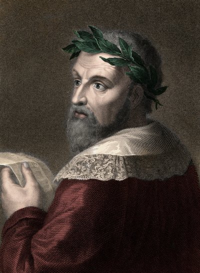 Ludovico Ariosto (1474-1533) (engraving) by Unknown artist