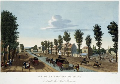 La barrier du Maine, circa 1820 - in Vues de Paris by Courvoisier by Unknown artist