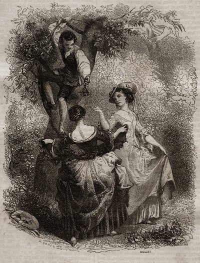 La cueillette des cherries - Illustration for 