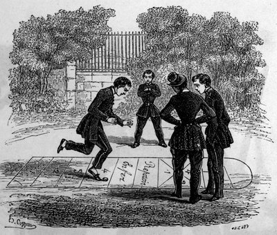 La grande marelle. Engraving in 