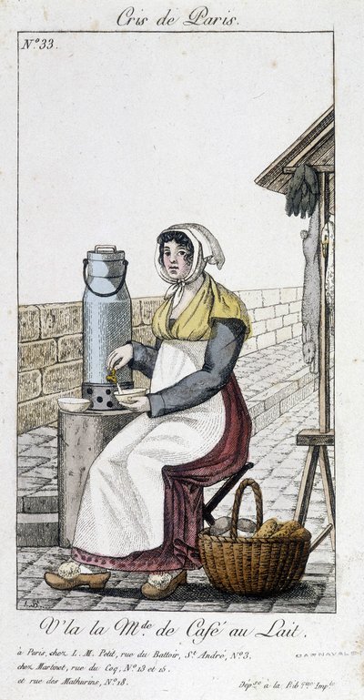 The merchant of café au lait - in Cris de Paris by Unknown artist