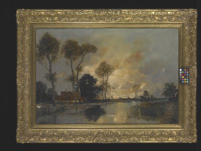 Landscape with Cottage and Stream by Unknown artist