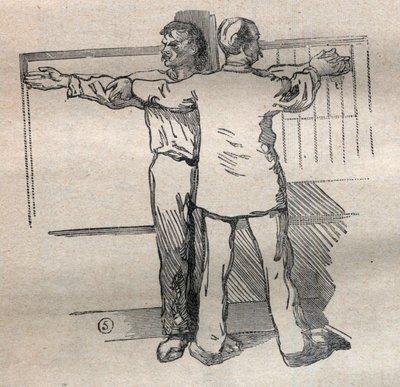 Judicial Anthropometry or Bertillonage, Method of Alphonse Bertillon: Measurement of Large Caliber Arms - Engraving in 