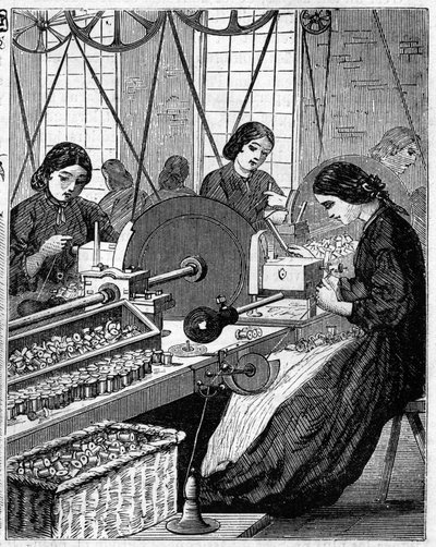 Large English Industries: Walter Evans Cotton Spinning in England in 1863 by Unknown artist