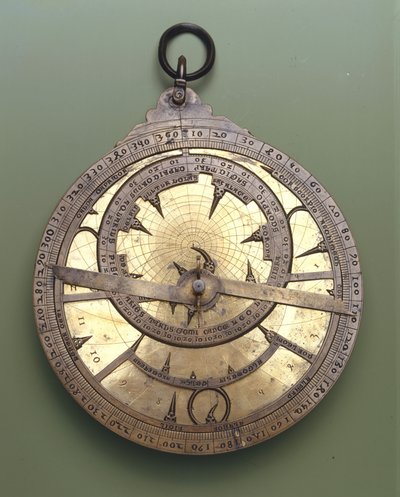 Latin astrolabe used in Italy and southern Europe at the beginning of the 14th century. by Unknown artist