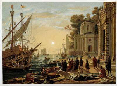 The Disembarkation of Cleopatra at Tarsus, after Claude Gellée known as Le Lorrain by Unknown artist