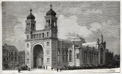 Le Palais Rameau in Lille - engraving of 1884 by Unknown artist