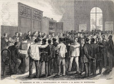 The Plebiscite of 1870, Counting of the Vote at the Town Hall of Montmartre by Unknown artist