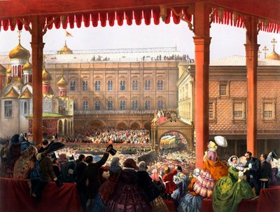 The Coronation of Emperor Alexander II on 18/02/1855, View of the Crowd by Unknown artist