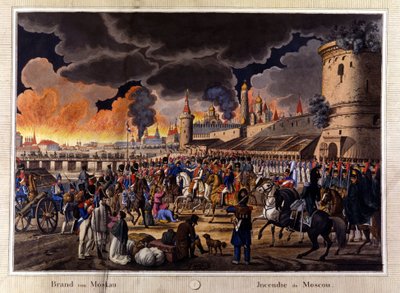 The Great Fire of Moscow in September 1812 by Unknown artist