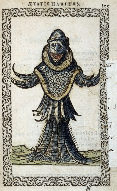 Le monine marin - in "Habits et effigies" by Jean Sluperius by Unknown artist