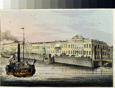 The English Embankment in Saint Petersburg by Unknown artist