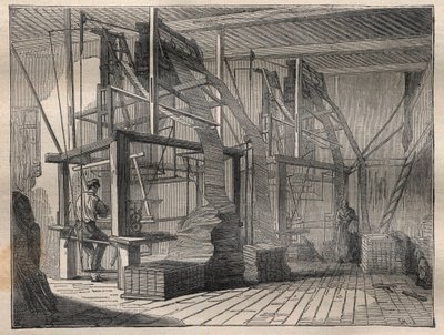 Silk weaving - Engraving In La Science francaise by Unknown artist