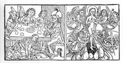 Left: Saint Mary Magdalene dries Jesus