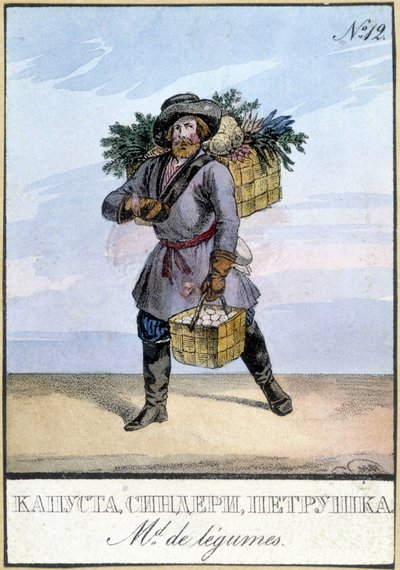 Legumes Dealer in Russia in the 19th Century by Unknown artist
