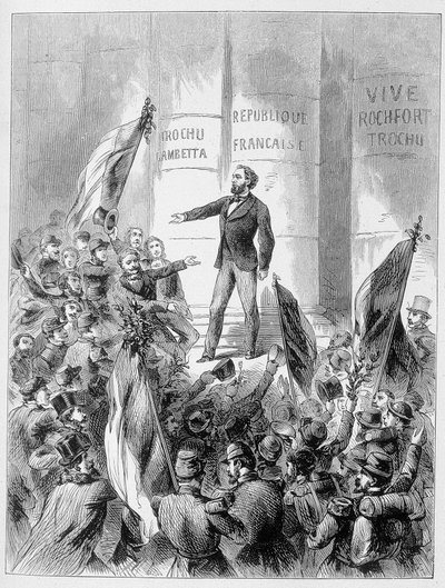 Leon Gambetta Announcing the Proclamation of the Republic on September 4 by Unknown artist