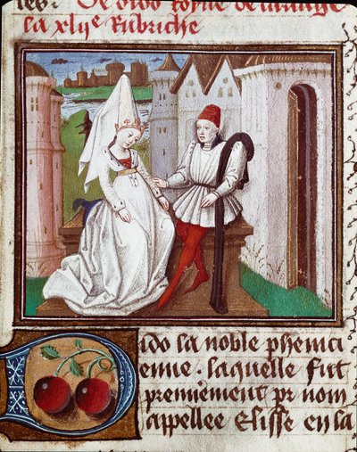 The loves of Dido, founder of Carthage and Aeneas. Miniature from 