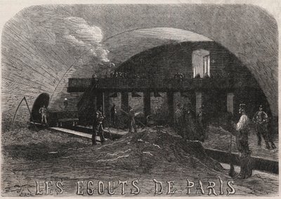 The Sewers of Paris: The Great Chamber and the Forge Workshops at Notre Dame - Engraving in 