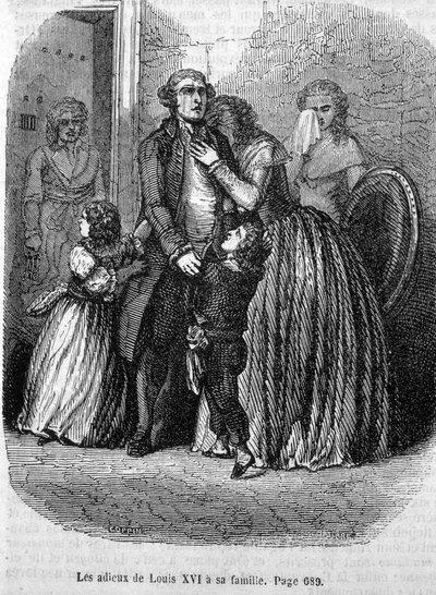 Les fareeux de Louis XVI a sa famille (a Marie Antoinette et Louis XVII) by Unknown artist