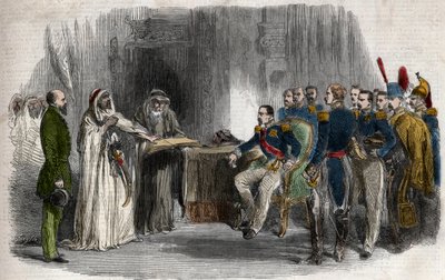 Liberation of Abd-el-Kader by Napoleon III from the Chateau of Amboise. by Unknown artist