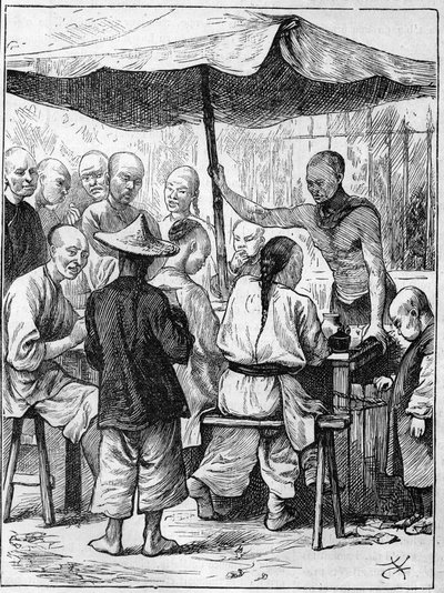 Life in China in the 19th century: Outdoor Catering by Unknown artist