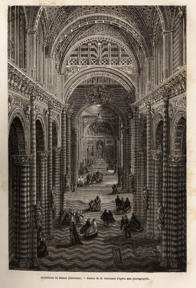 Interior of the cathedral of Siena by Unknown artist