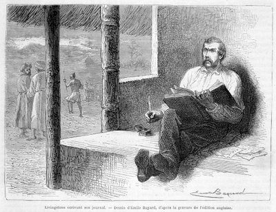 Livingstone writing his diary - in 