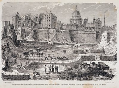 Location of the Gallo-Roman Circus Dating Back to the 3rd Century Before the Christian Era, Discovered in 1870, During the Drilling of Rue Monge by Unknown artist