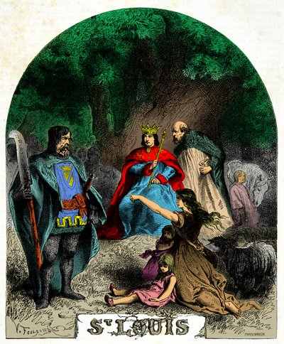 Louis IX rendering justice under an oak by Unknown artist
