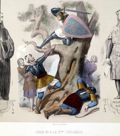 Louis VII the Young (1120-1180), Capetians Direct During the 2nd Crusade (1147-1149) by Unknown artist