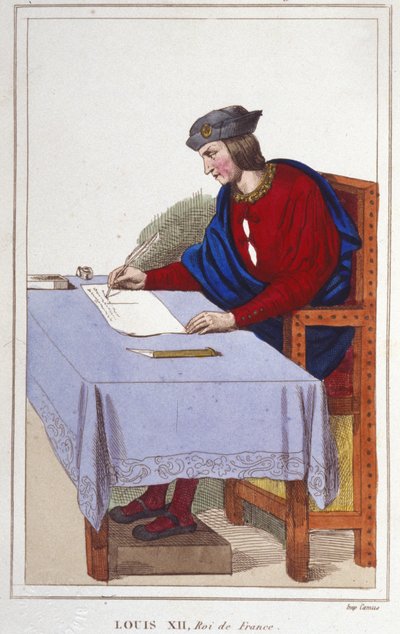 Louis XII (1462 -1515), King of France. Engraving of 1830 by Unknown artist