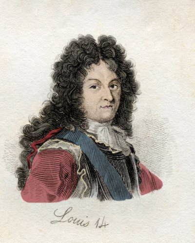 Louis XIV (Louis Dieudonne 1638-1715) king of France and Navarre. From the book Crabbs Historical Dictionary published 1825 by Unknown artist