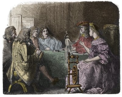 Louis XIV Transacting Business with his Ministers in the Apartments of Madame de Maintenon (engraving) by Unknown artist