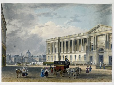 Louvre - East facade, in the back the dome - 19th century by Unknown artist