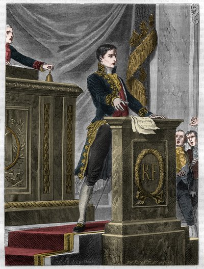 Lucien Bonaparte, French politician, speaking at the National Assembly about the law to create the Legion of Honour, Paris by Unknown artist