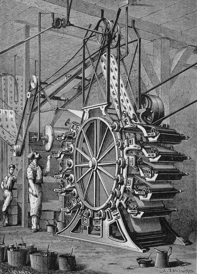 Machine for Printing Wallpapers in 10 Colors by Unknown artist