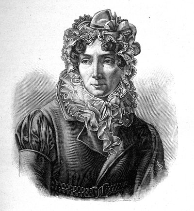 Portrait of Madame de Genlis - Stéphanie Félicité de Genlis (1746-1830), Countess of Genlis, French woman of letters by Unknown artist