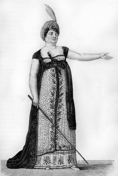 Mademoiselle Maillard as Armide of the opera by Christoph Willibald Gluck. 19th century engraving by Unknown artist