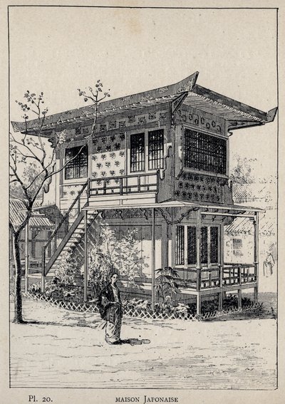 Japanese House - engraving of 1889 in 