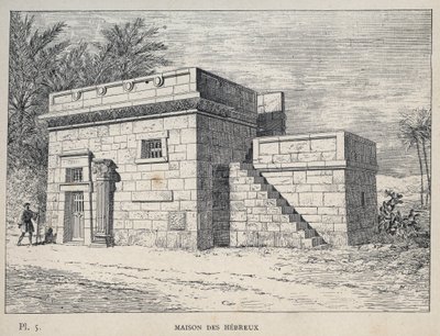 Hebrew Home - engraving of 1889 in Histoire de habitation humaine à l