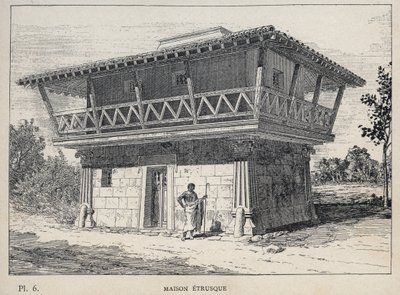 Etruscan House - engraving of 1889 in 