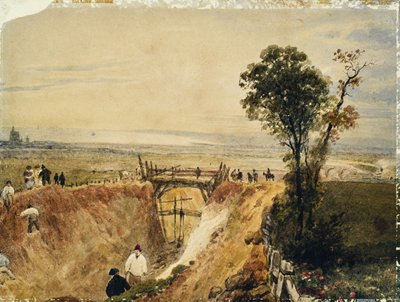 Making the Shoreham Railroad, c.1840 by Unknown artist